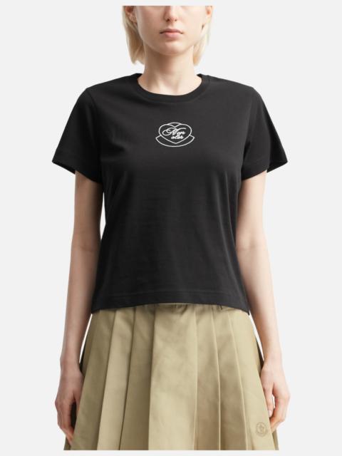Moncler EMBROIDERED HEART LOGO COTTON T-SHIRT