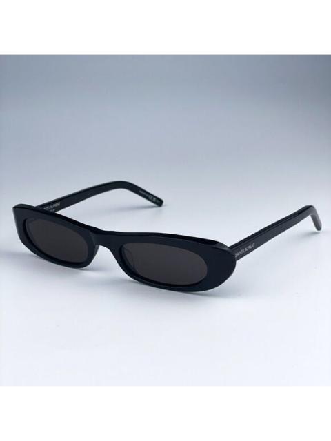 SAINT LAURENT NEW Saint Laurent SL557 SHADE 001 Black Grey Oval Women Sunglasses