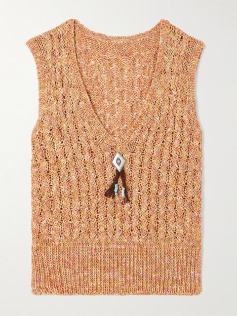 FORTELA Cable-knit Cotton Vest