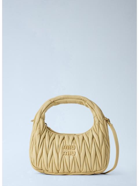 Miu Miu Miu Miu Women Wander Nappa Matelassé Hobo Bag
