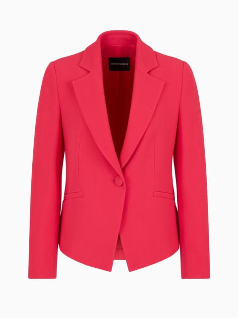 EMPORIO ARMANI Cady crêpe jacket with lapels