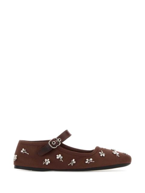 Miu Miu Miu Miu Women Chocolate Drill Ballerinas