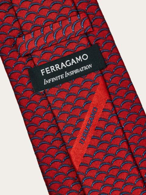 FERRAGAMO Archi print silk tie