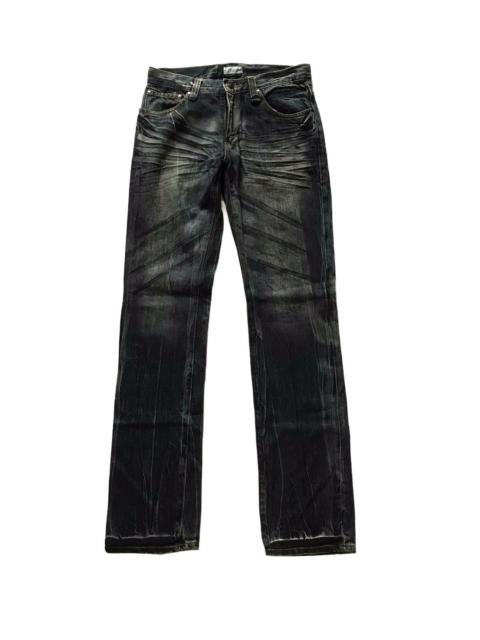 Other Designers JAPANESE BRAND EVOLUTION WAXED DISTRESSED JEANS