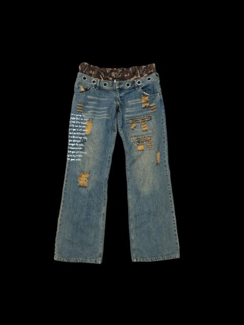 In The Attic Homme Double Waist Distressed Denim Pants