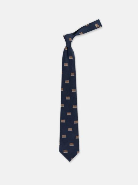 J. PRESS MADE-IN-ENGLAND NAVY FOUR MONKEYS CLUB TIE