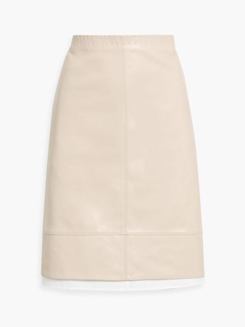 SIMKHAI Aubria poplin-trimmed skirt