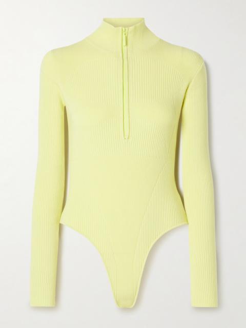 CORDOVA Butte Ribbed Merino Wool-blend Turtleneck Bodysuit