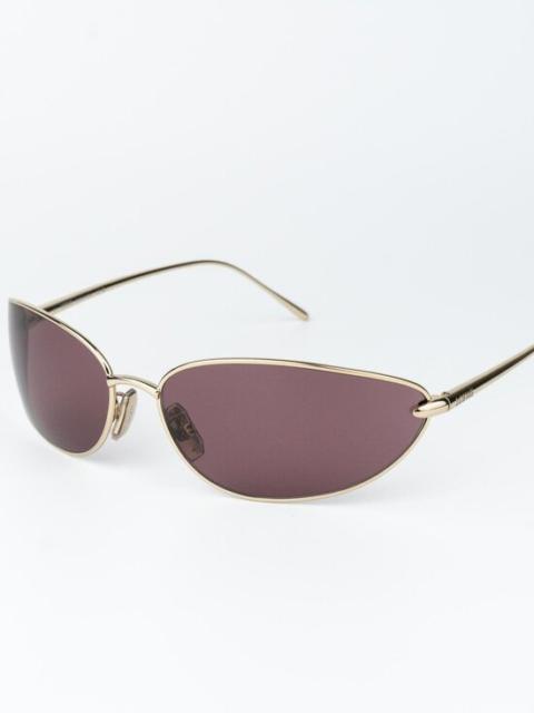 Loewe Loewe Men Sunglasses Gold Purple Wraparound LW40164U 32U NEW AUTHENTIC