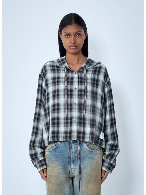 Acne Studios Acne Studios Women Hooded Check Shirt