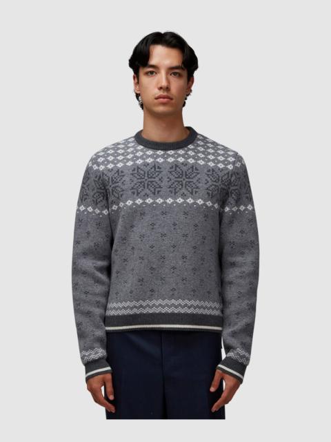 Thom Browne Snowflake fair isle jacquard knit sweater