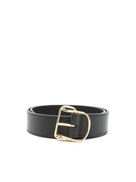 Swirl leather belt