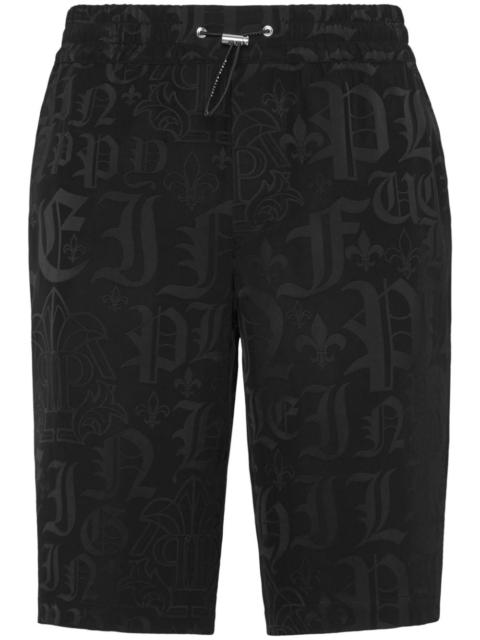 PHILIPP PLEIN monogram-jacquard bermuda shorts