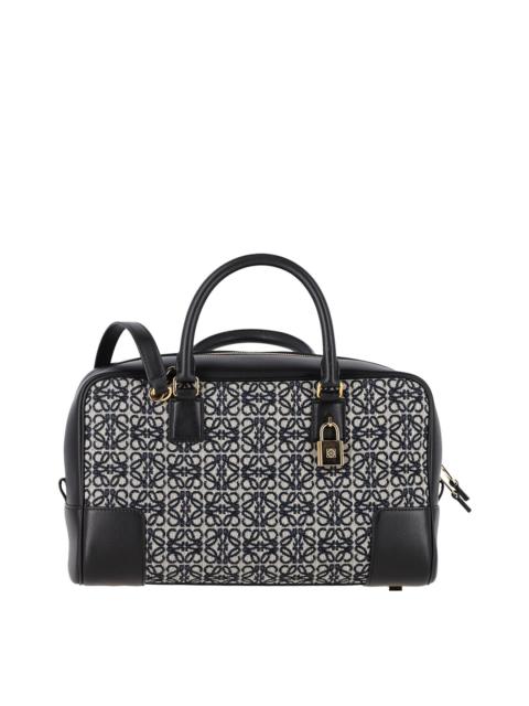 Loewe Loewe Black Canvas Amazona 28 Anagram Handbag (Authentic Pre-Loved)