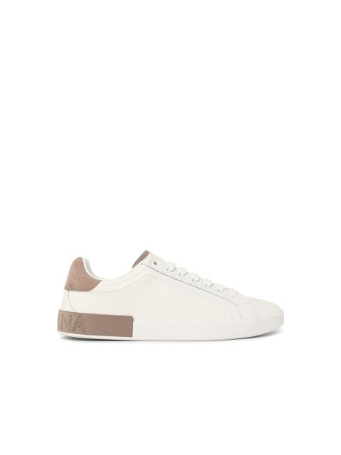 Dolce & Gabbana Dolce & Gabbana 'Portofino' White Leather Sneakers Men