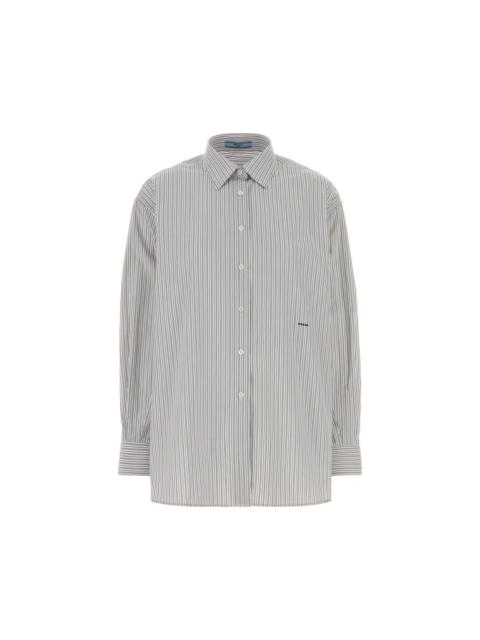 Prada PRADA Embroidered Poplin Oversize Shirt New And Authentic (W