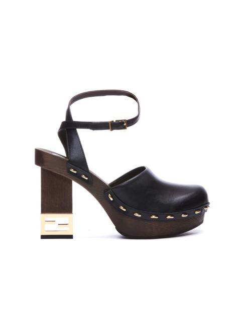 FENDI Fendi Decorative Heel Leather Pumps Women