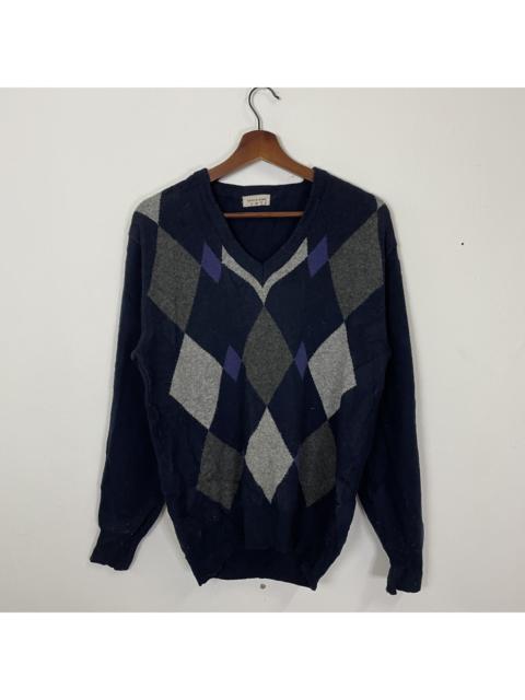Other Designers Coloured Cable Knit Sweater - Vintage Torialand Diamond Motive Jumper Knitwear