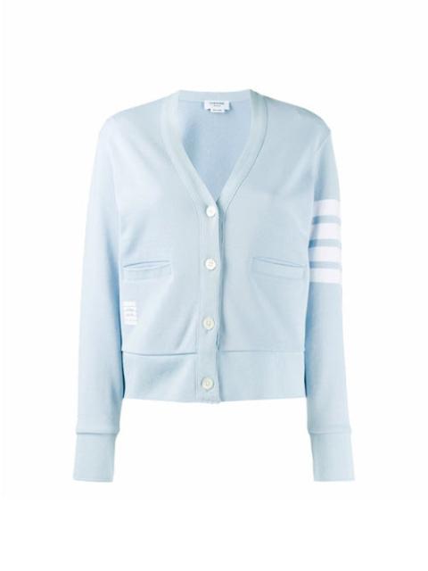 Thom Browne Classic Loopback 4-Bar V Neck Cardigan Women