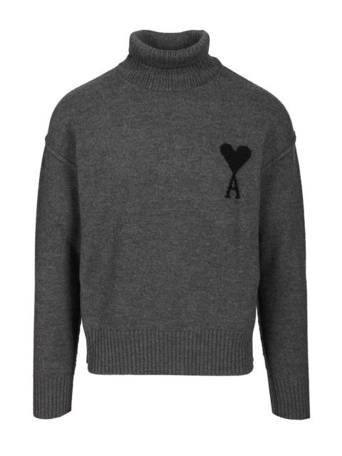 AMI Paris Ami Women Ami De Coeur Turtleneck Sweater