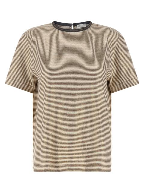 Brunello Cucinelli Brunello Cucinelli Women 'Shiny Collar Detail' T-Shirt