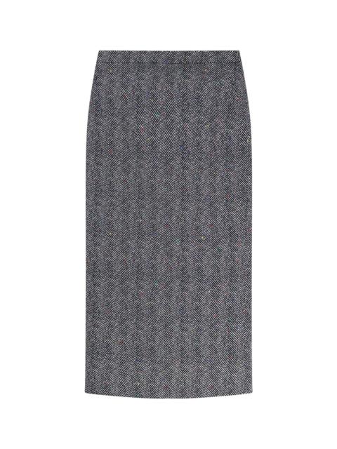 Givenchy Herringbone Motif Cotton Skirt