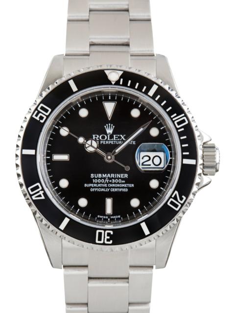 ROLEX Used Rolex Submariner Black Dial Ref 16610T Oyster Band