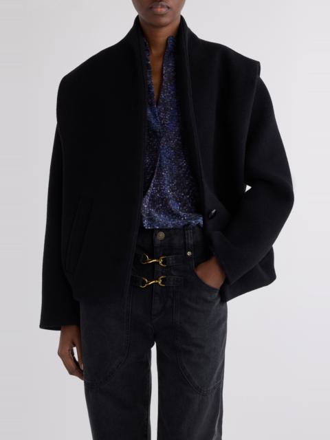 Isabel Marant Isabel Marant Dyogo Wool Blend Felt Jacket in Black at Nordstrom