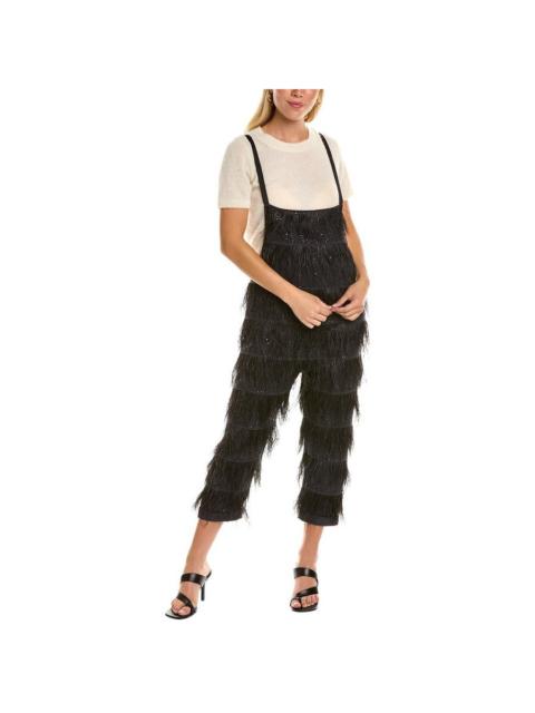 Brunello Cucinelli Brunello Cucinelli Black Feathered Cropped Jumpsuit, Size Medium