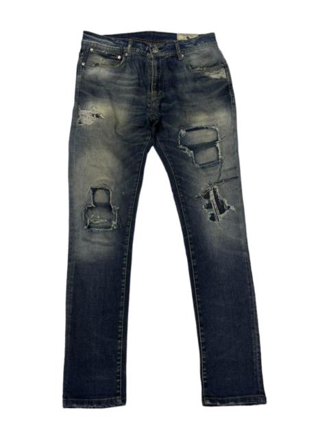 Other Designers Vintage Skinny Jeans Zara Denim Patchwork Rips Jeans