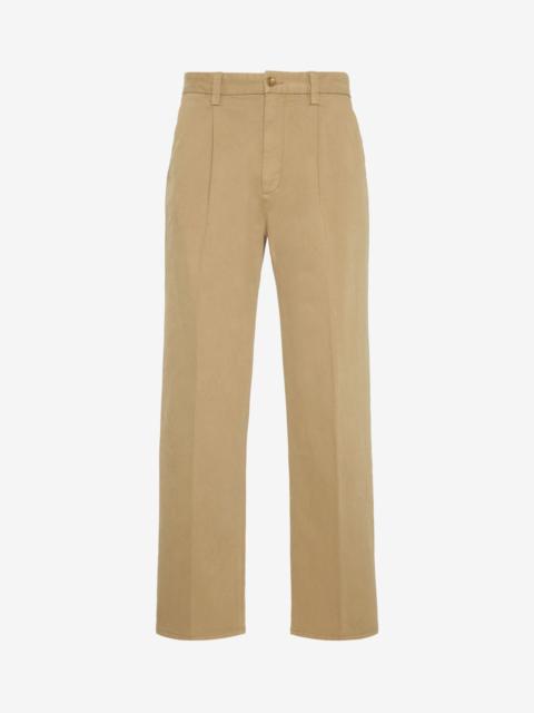 7 For All Mankind Comfort Twill Pleated Trouser In Silver Mink