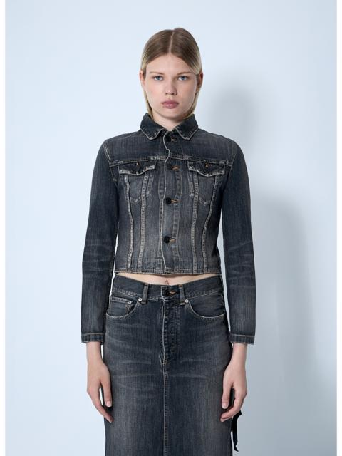 BALENCIAGA Balenciaga Women Lace-Up Denim Jacket