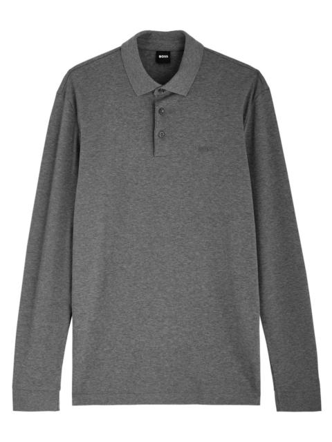 Boss Logo-embroidered Cotton Polo Shirt