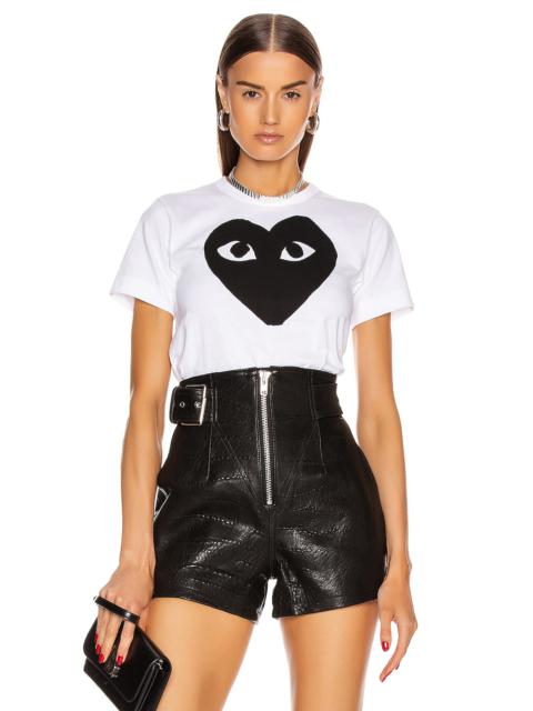 Comme des Garçons PLAY Cotton Black Heart Emblem Tee