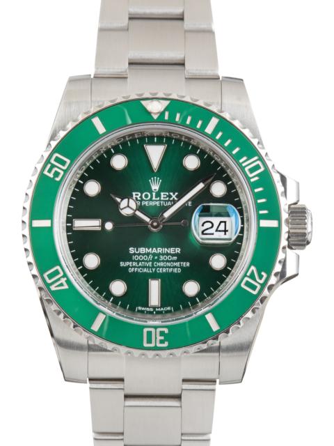 ROLEX Used Rolex Submariner Green Hulk Ref 116610LV Cerachrom Bezel