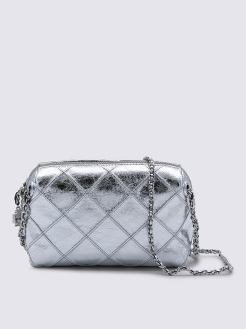 Other Designers Tory Burch Silver Leather Crossbody Bag
