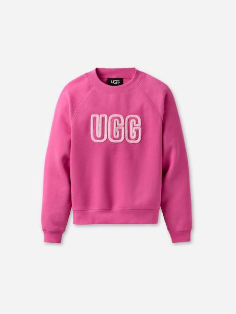 UGG ® Women's ® Logo Crewneck Cotton Blend Tops in Woodviolet