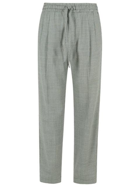 Dolce & Gabbana Dolce & Gabbana Two-tone Virgin Wool Trousers Grey