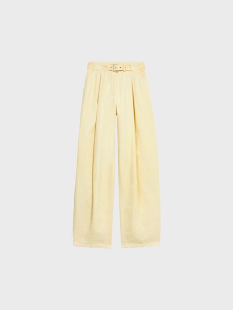 Blumarine WIDE-LEG CANVAS TROUSERS WITH BELT