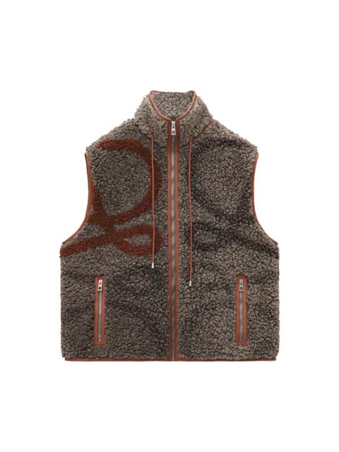 Loewe Anagram Fleece Gilet 'Beige/Khaki Green'