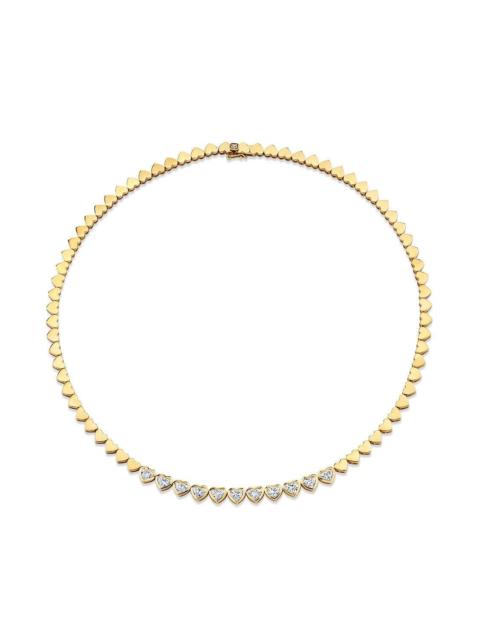 SYDNEY EVAN Diamond Heart Eternity Necklace