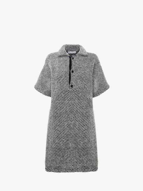 KNITTED MINI POLO DRESS