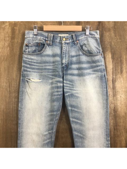 Other Designers Distressed Denim - Bonds & Peace Distressed Faded Denim Pants