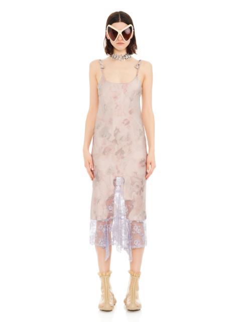 Collina Strada BEIGE WATERCOLOR ROSES CYPRESS DRESS