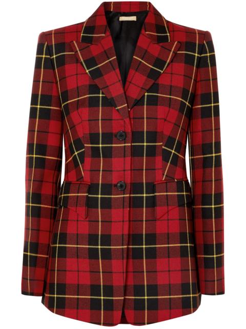 MICHAEL KORS COLLECTION Checked wool-twill blazer