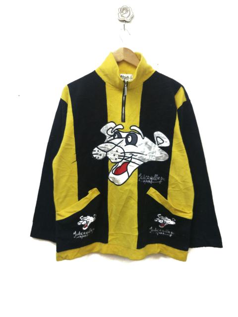 Other Designers Jean Charles De Castelbajac - Rare PINK PANTHER Fleece Pullover Turtleneck Color Block