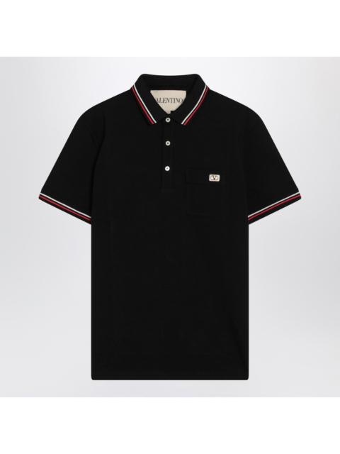 Valentino Valentino Black Polo Shirt With Vlogo Signature Men
