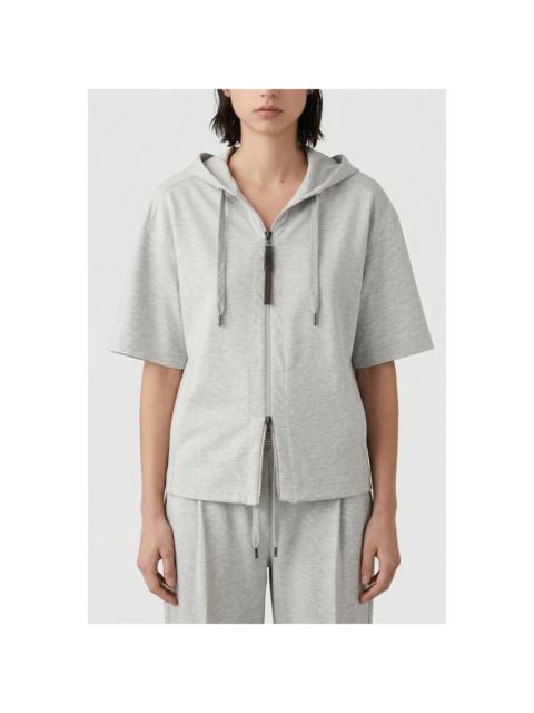 Brunello Cucinelli Brunello Cucinelli Wolight Grey Relaxed Hoodie
