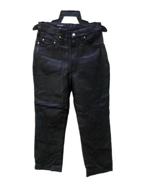 BEAMS PLUS Rare💥Beams black Cowhide Leather Pants