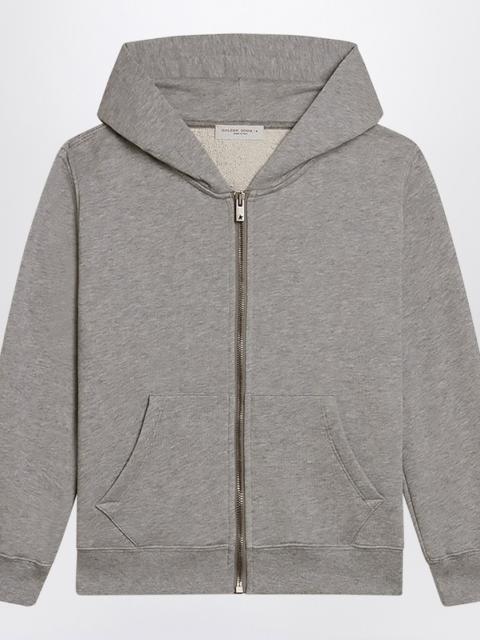 Grey cotton zip sweatshirt